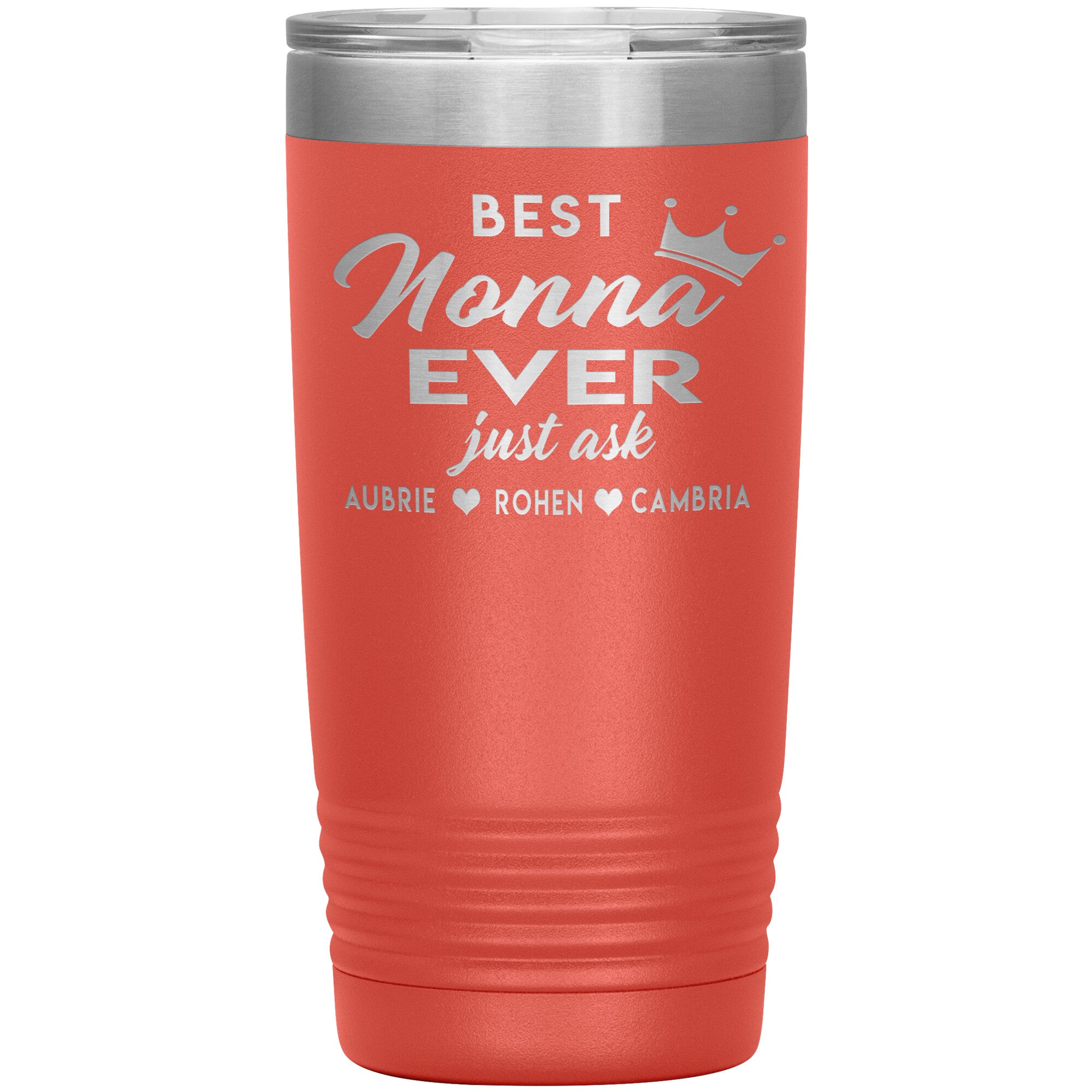 Best Nonna Ever Stainless Steel Engraved Insulated Tumbler 20 Oz