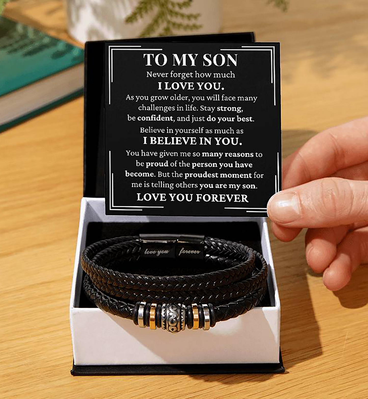 To My Son - I Believe in You - Men's Bracelet