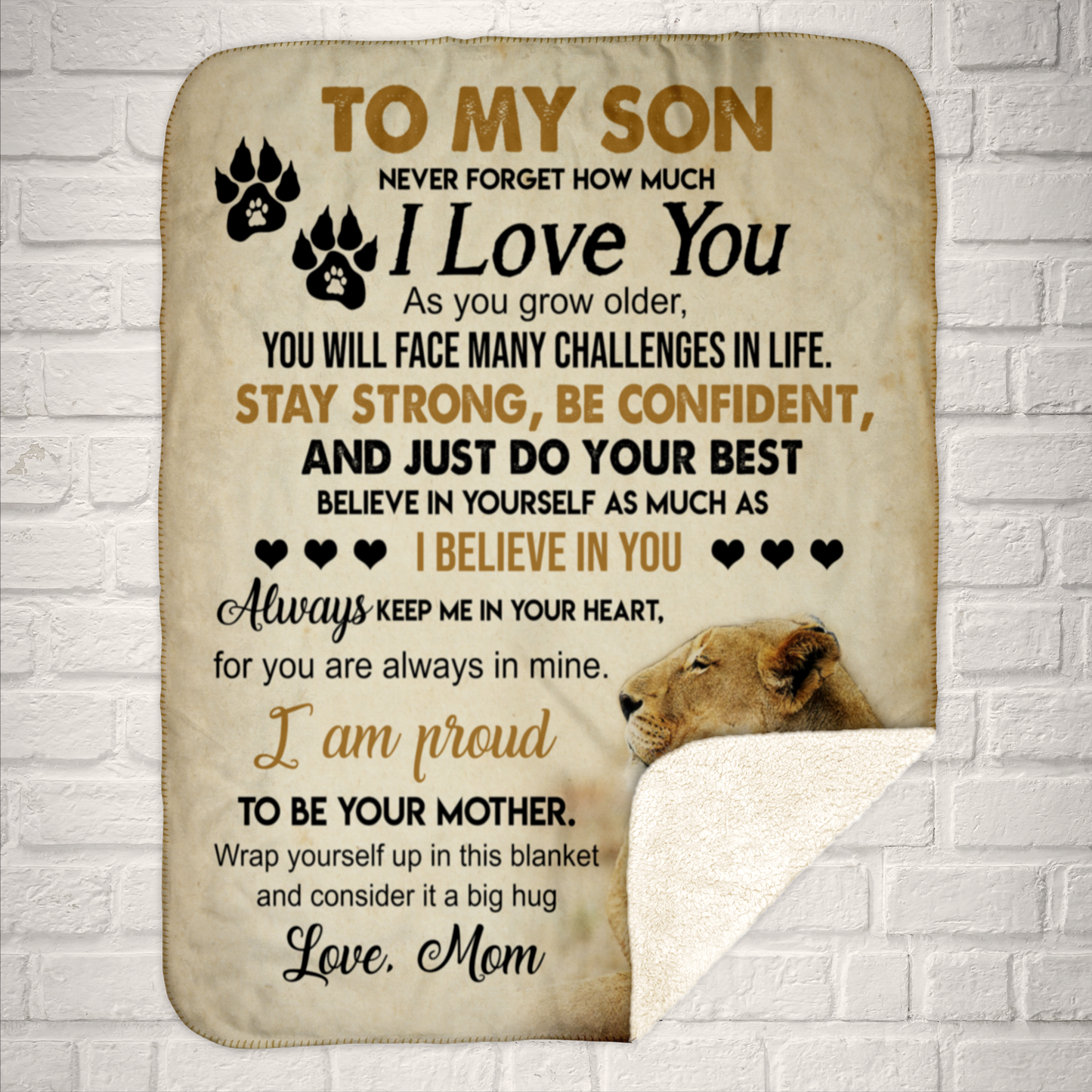 My Son I Believe in You Blanket from Mom