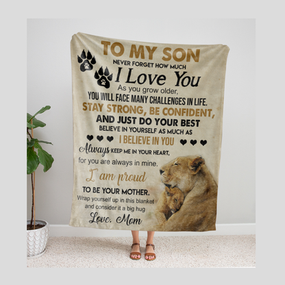 My Son I Believe in You Blanket from Mom