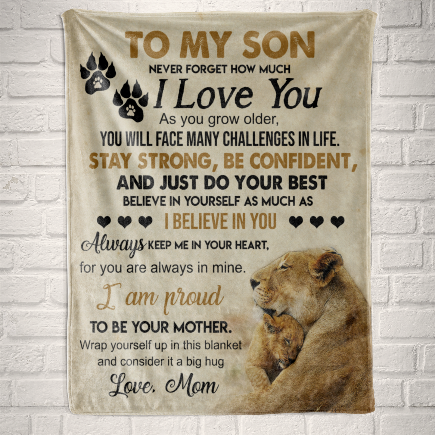 My Son I Believe in You Blanket from Mom