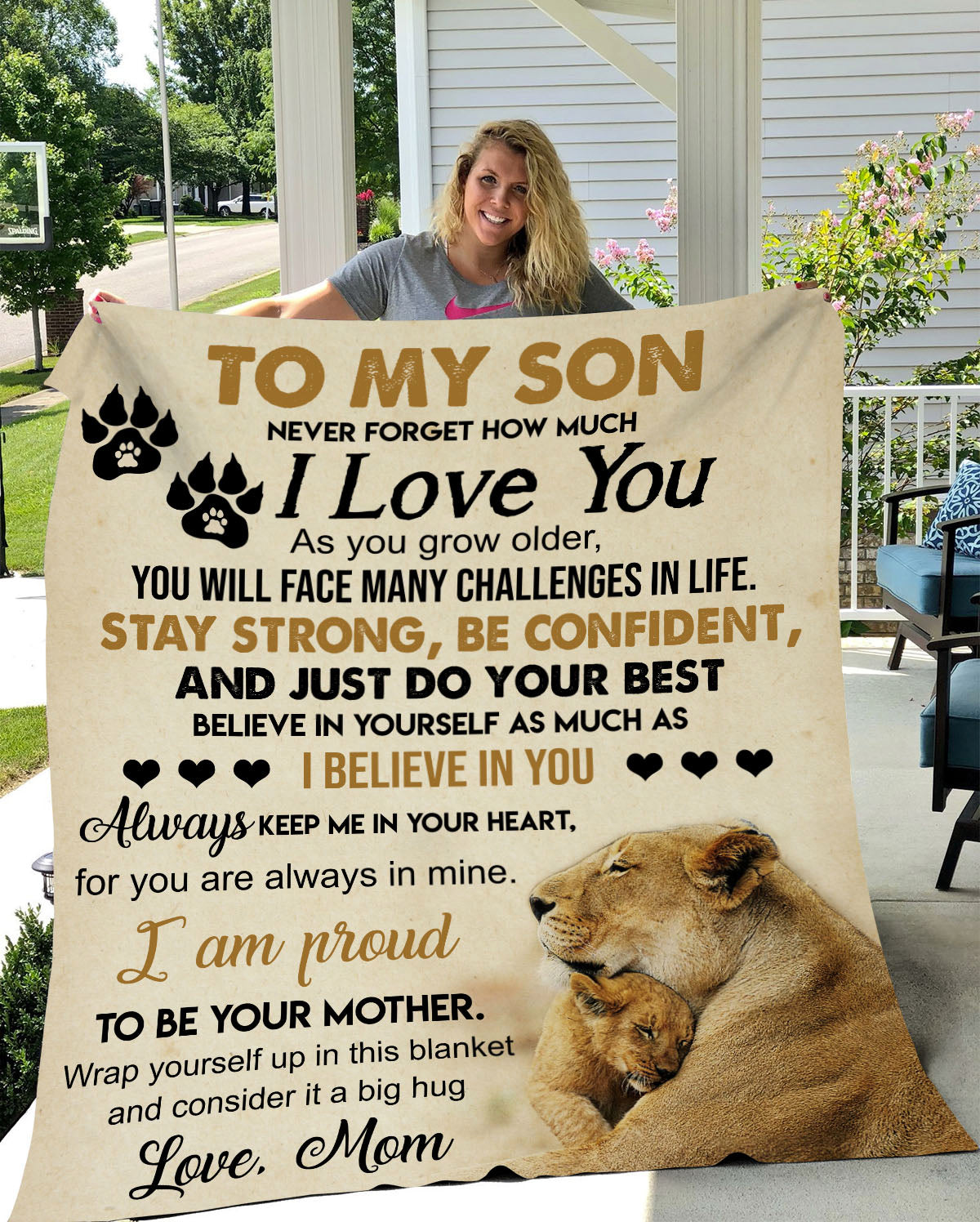 My Son I Believe in You Blanket from Mom