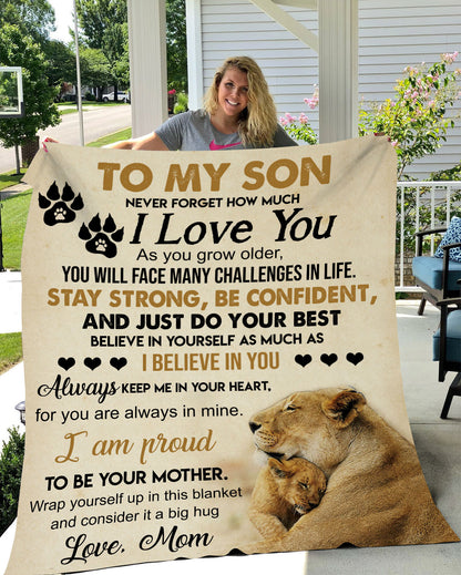 My Son I Believe in You Blanket from Mom