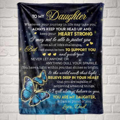 My Daughter I Believe in You Blanket from Dad