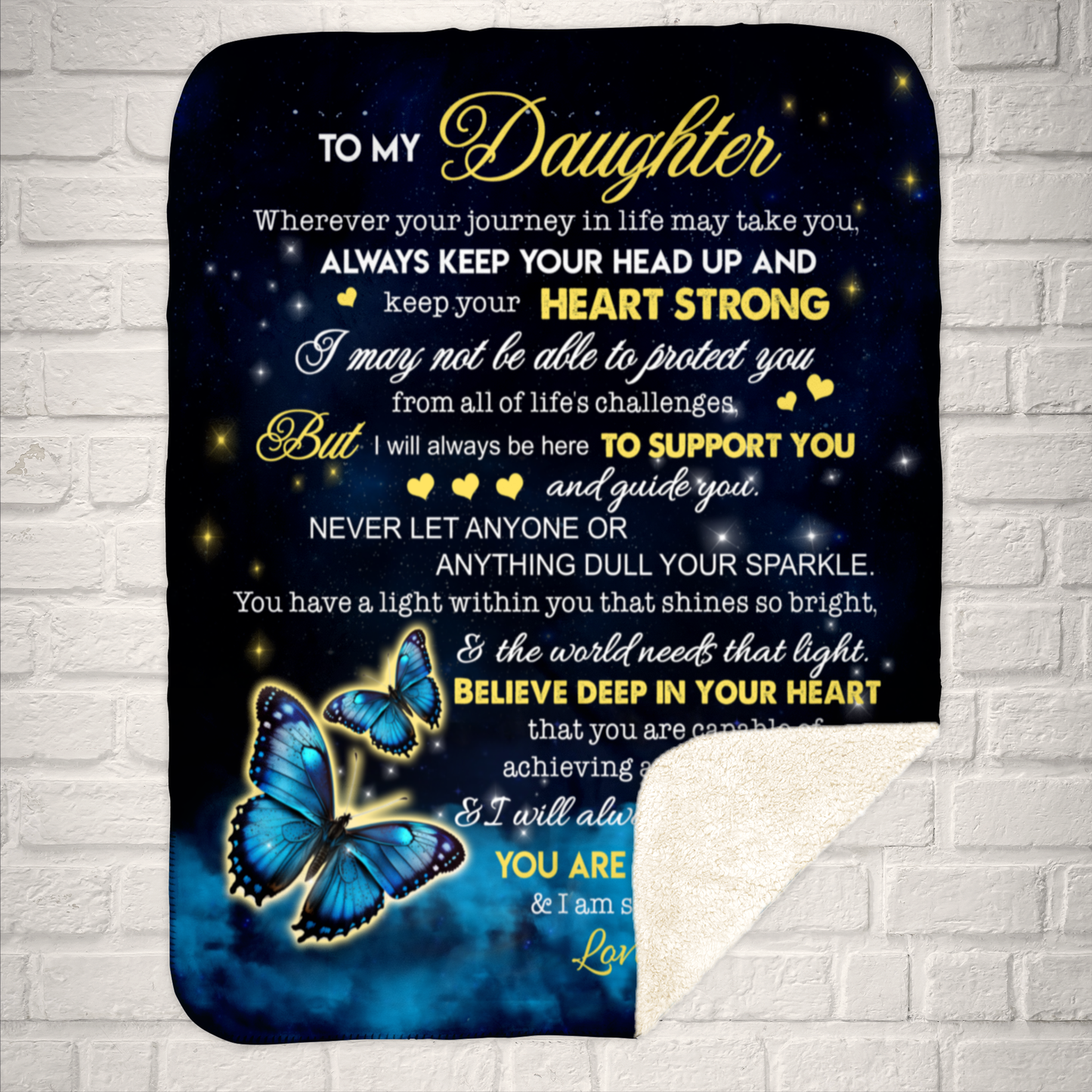 My Daughter I Believe in You Blanket from Dad