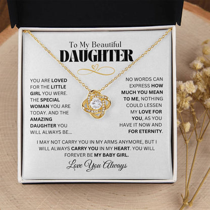 Daughter - Amazing Daughter - Love Knot Necklace