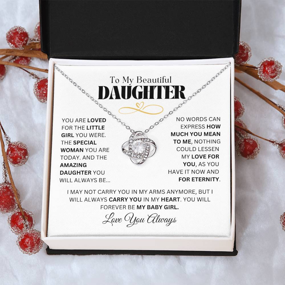 Daughter - Amazing Daughter - Love Knot Necklace