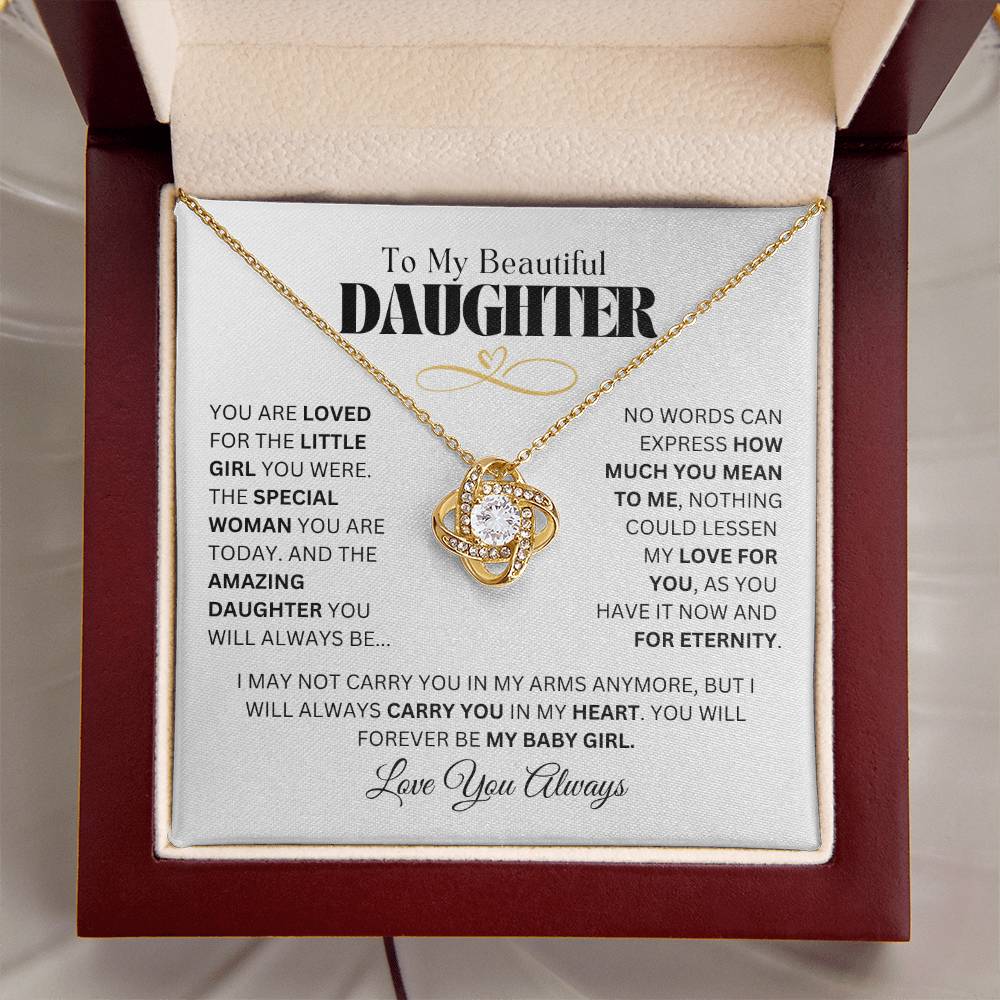Daughter - Amazing Daughter - Love Knot Necklace