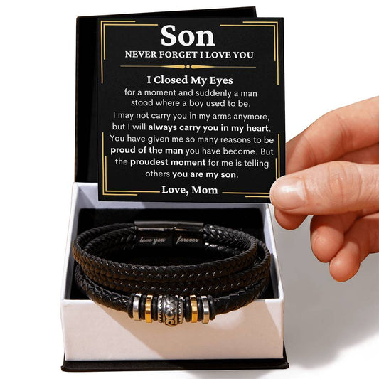 [ALMOST SOLD OUT ] To My Son - Always Proud Of You - Men's Bracelet