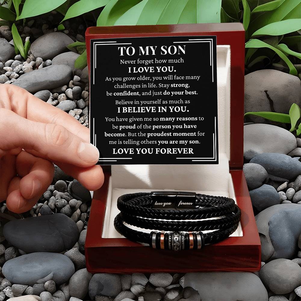 To My Son - I Believe in You - Men's Bracelet