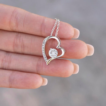 To My Daughter - Loved for Eternity - Heart Necklace