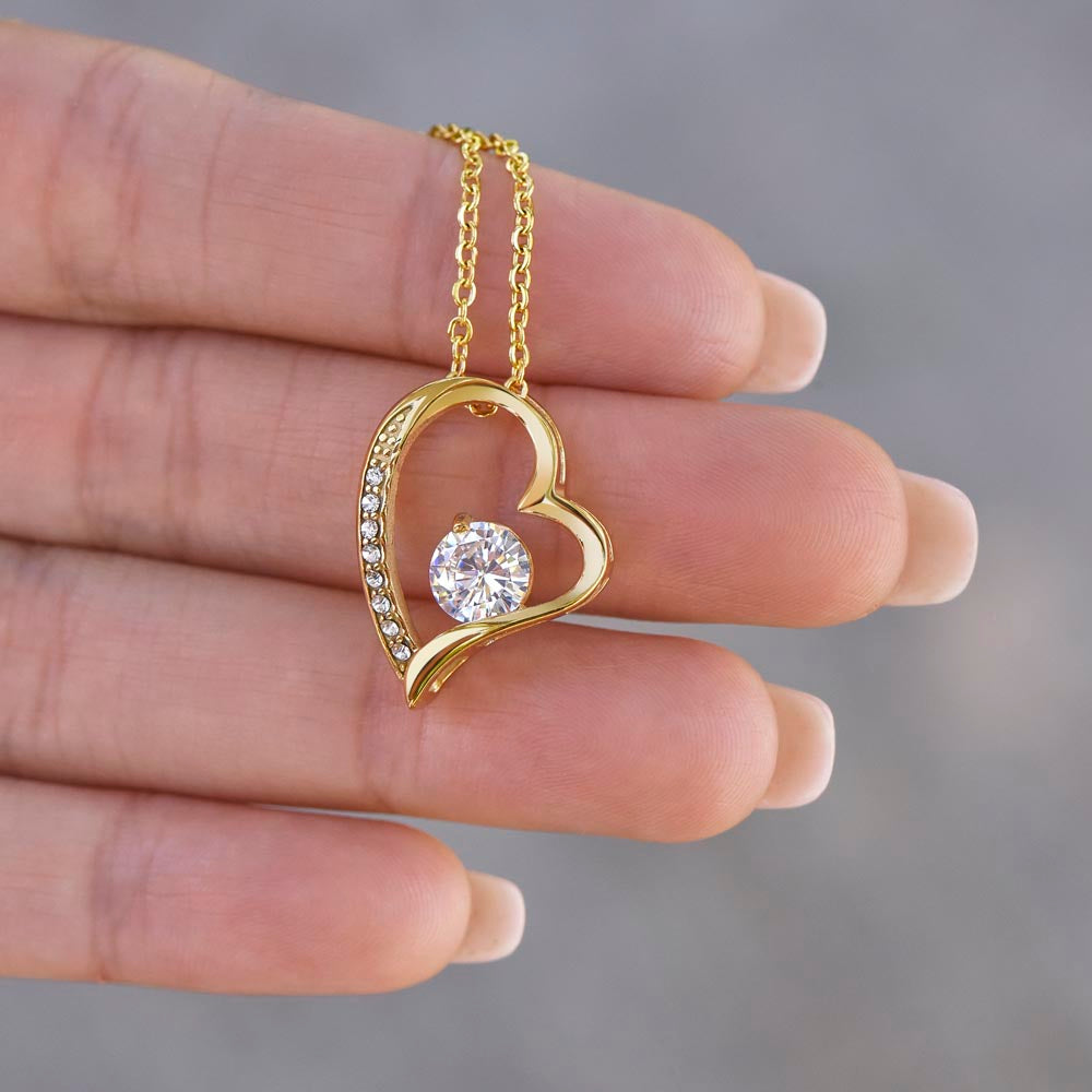 To My Soulmate Forever and Always Love Heart Necklace