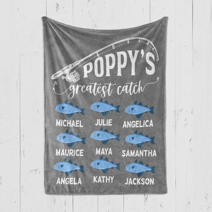 Papa's Greatest Catch Fishing Blanket