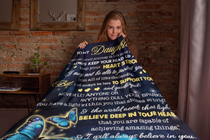 My Daughter I Believe in You Blanket from Dad