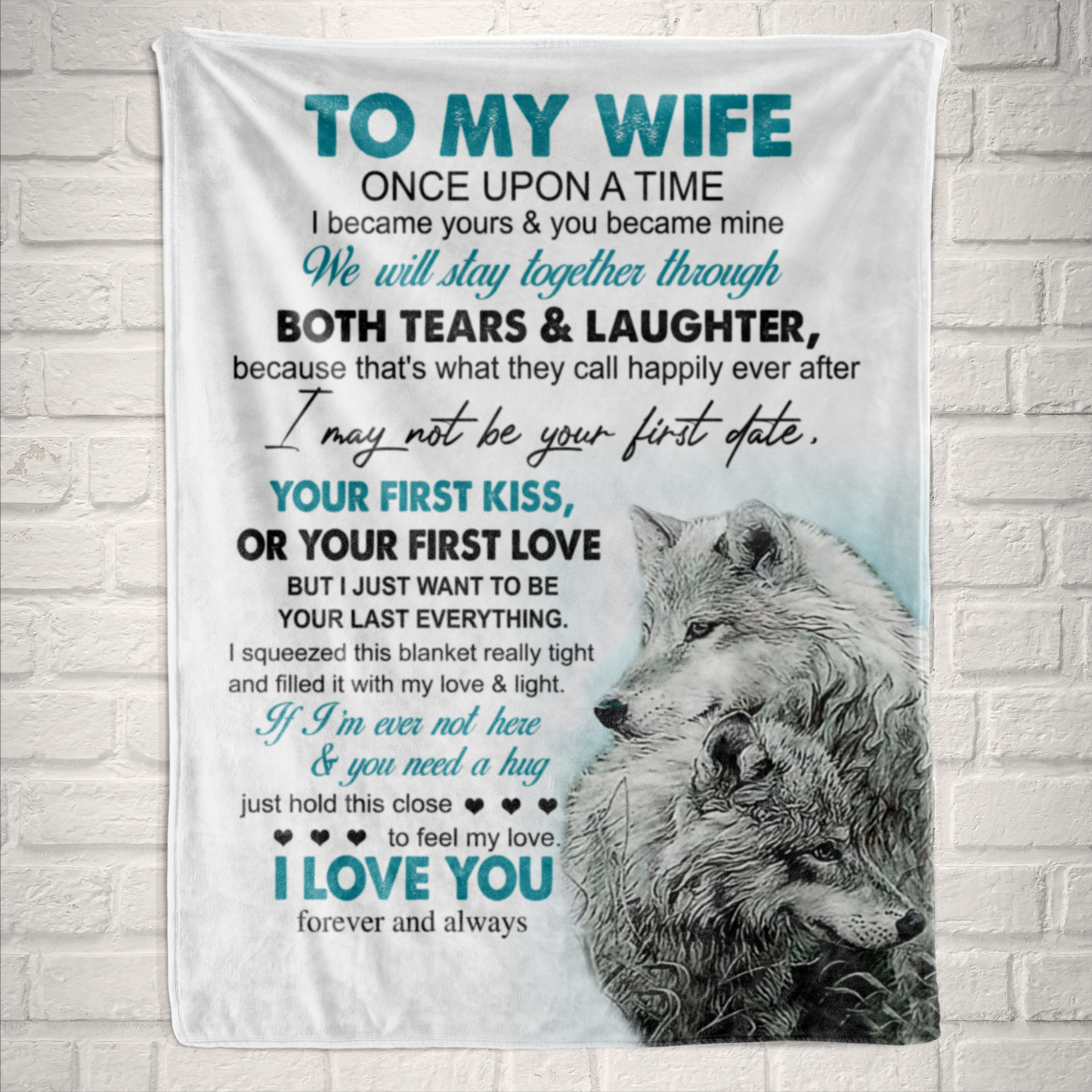 To My Wife Once Upon A Time Blanket