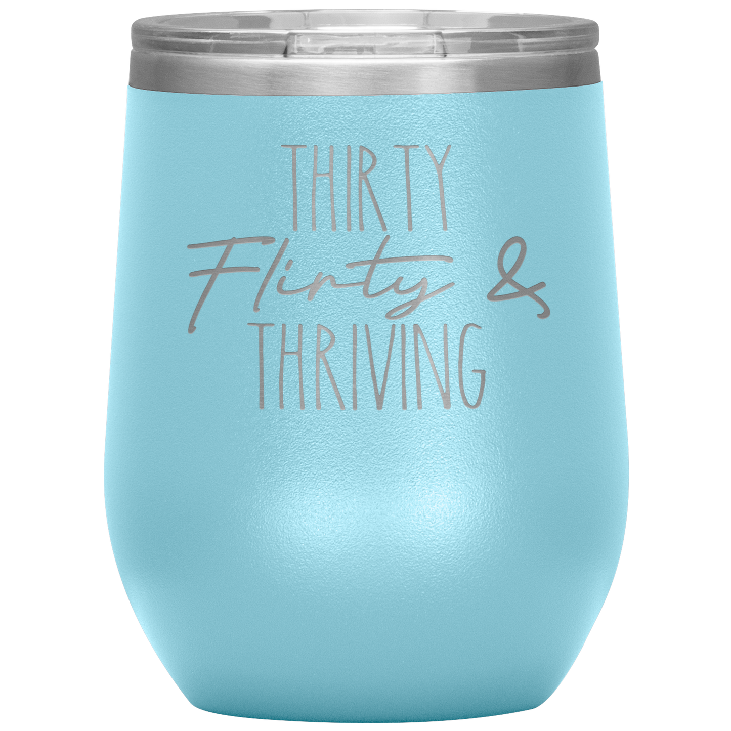 Thirty Flirty and Thriving Wine Tumbler