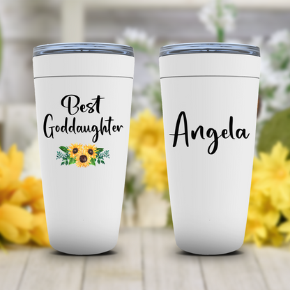 Best Goddaughter Personalized Tumbler, Goddaughter Gifts from Godmother, Goddaughter Birthday or Christmas Gift from Godparents