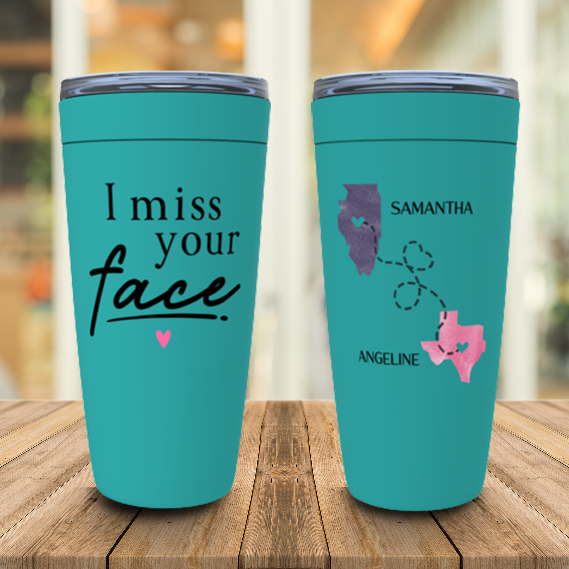 Personalized Long Distance Gift for Women, I Miss Your Face Best Friend Tumbler, Birthday, Galentine Gift for Sister, Cousin Bestie Cup