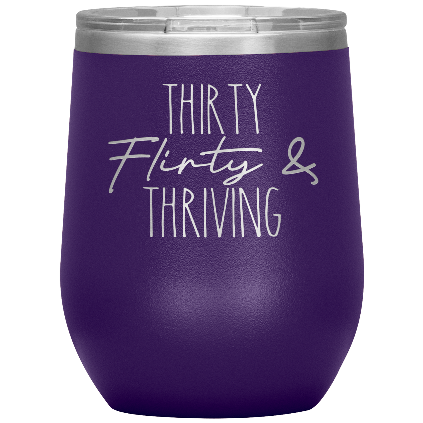 Thirty Flirty and Thriving Wine Tumbler