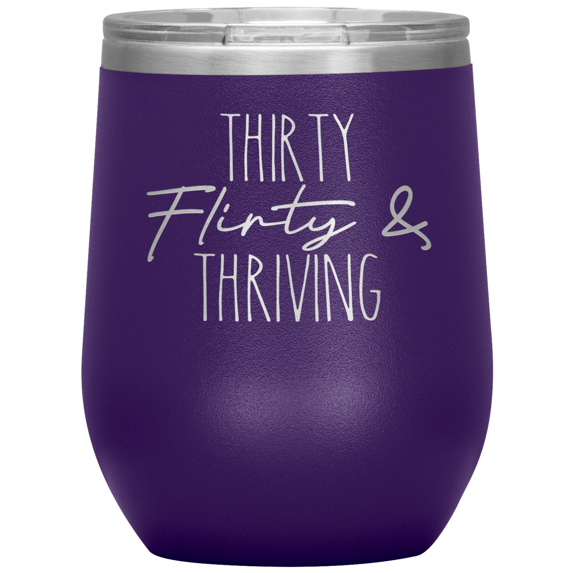 Thirty Flirty and Thriving Wine Tumbler