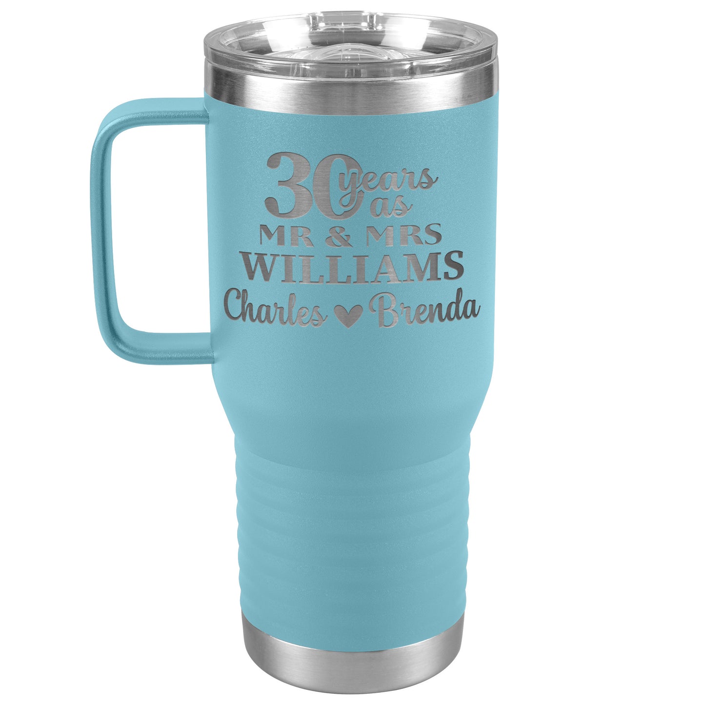 30th Anniversary Gift, 30 Years as Mr. & Mrs. Couple Tumbler