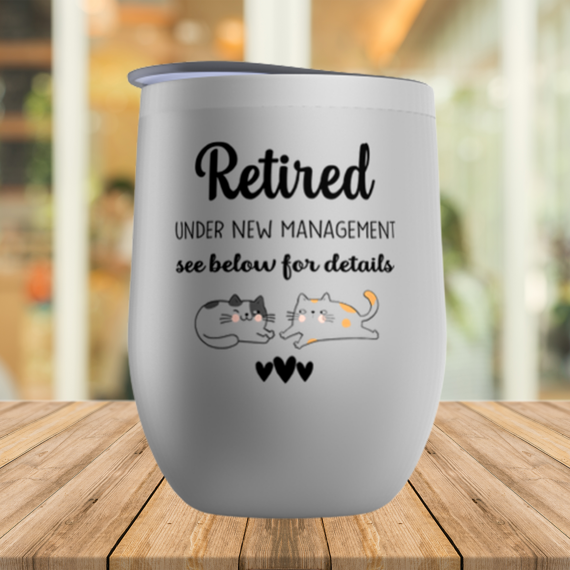 Funny Retirement Gifts for Women, Retired Cat Lover Wine Tumbler, Cat Mom Cup, Mom, Grandma Sister, Best Friend, Coworker Retirement Gift