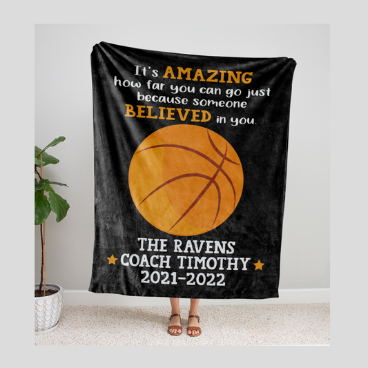 Basketball Coach Icon Blanket