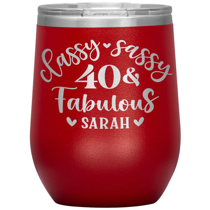 Classy Sassy 40 and Fabulous Birthday Tumbler