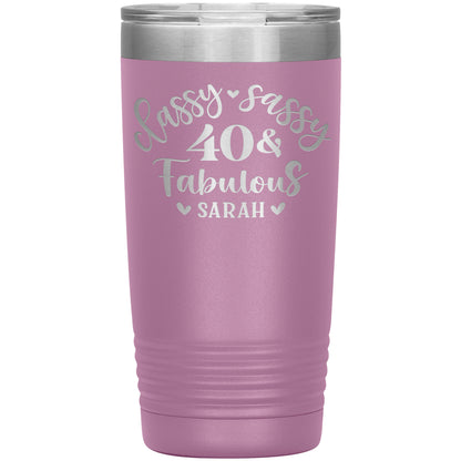 Classy Sassy 40 and Fabulous Birthday Tumbler