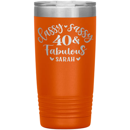 Classy Sassy 40 and Fabulous Birthday Tumbler