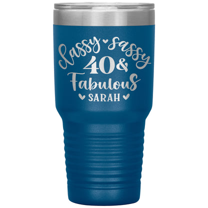 Classy Sassy 40 and Fabulous Birthday Tumbler