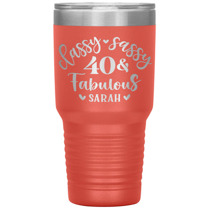 Classy Sassy 40 and Fabulous Birthday Tumbler