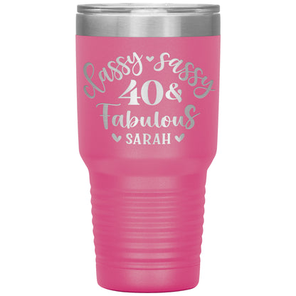 Classy Sassy 40 and Fabulous Birthday Tumbler