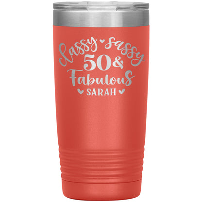 Classy Sassy 50 and Fabulous Birthday Tumbler