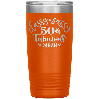 Classy Sassy 50 and Fabulous Birthday Tumbler