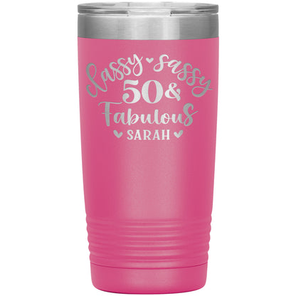 Classy Sassy 50 and Fabulous Birthday Tumbler