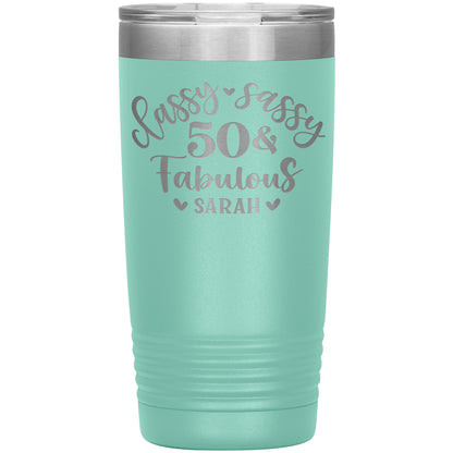 Classy Sassy 50 and Fabulous Birthday Tumbler