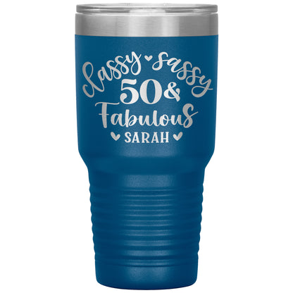 Classy Sassy 50 and Fabulous Birthday Tumbler