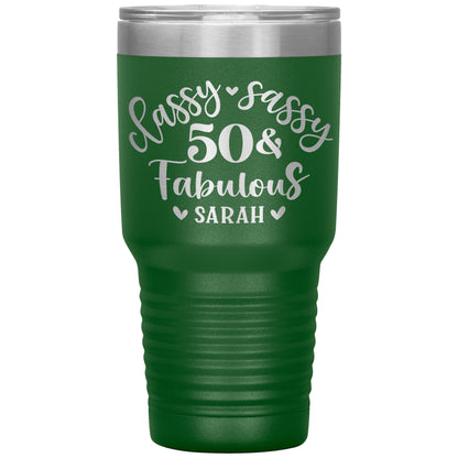 Classy Sassy 50 and Fabulous Birthday Tumbler