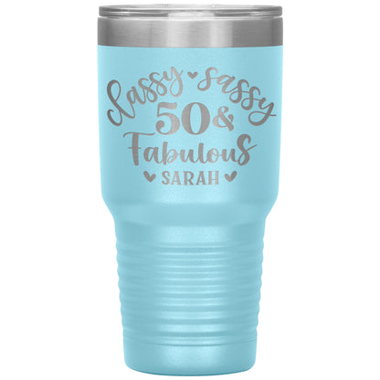 Classy Sassy 50 and Fabulous Birthday Tumbler