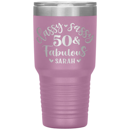 Classy Sassy 50 and Fabulous Birthday Tumbler