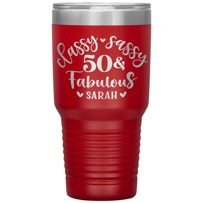 Classy Sassy 50 and Fabulous Birthday Tumbler