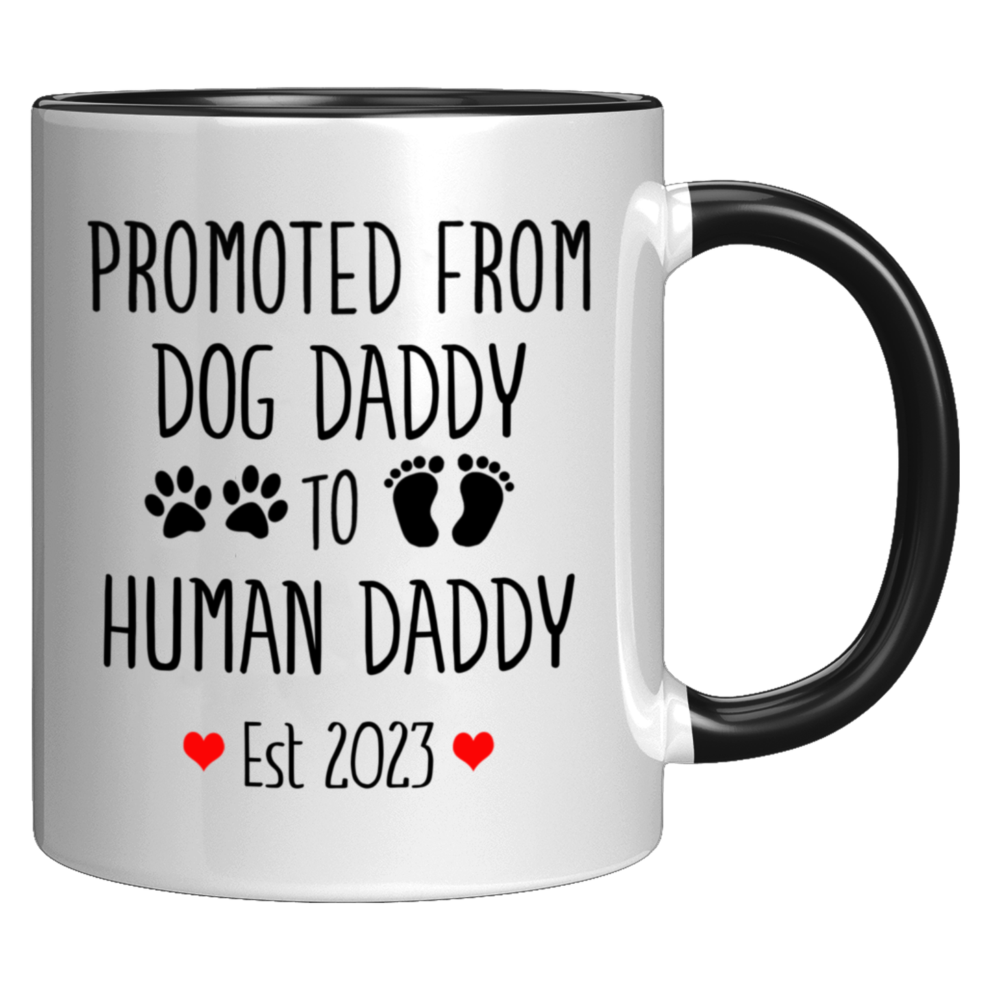 Promoted From Dog Daddy To Human Daddy Est Mug