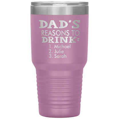 Dad's Reasons to Drink Tumbler