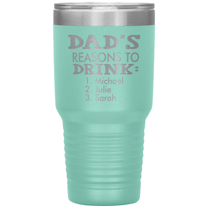 Dad's Reasons to Drink Tumbler