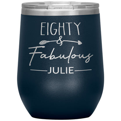 Eighty & Fabulous Birthday Tumbler