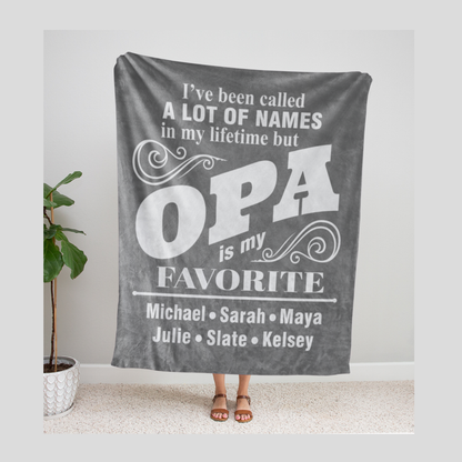 Favorite Name Opa Blanket