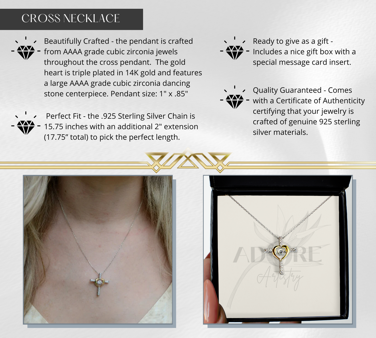 To My Queen You are Amazing Cross Necklace