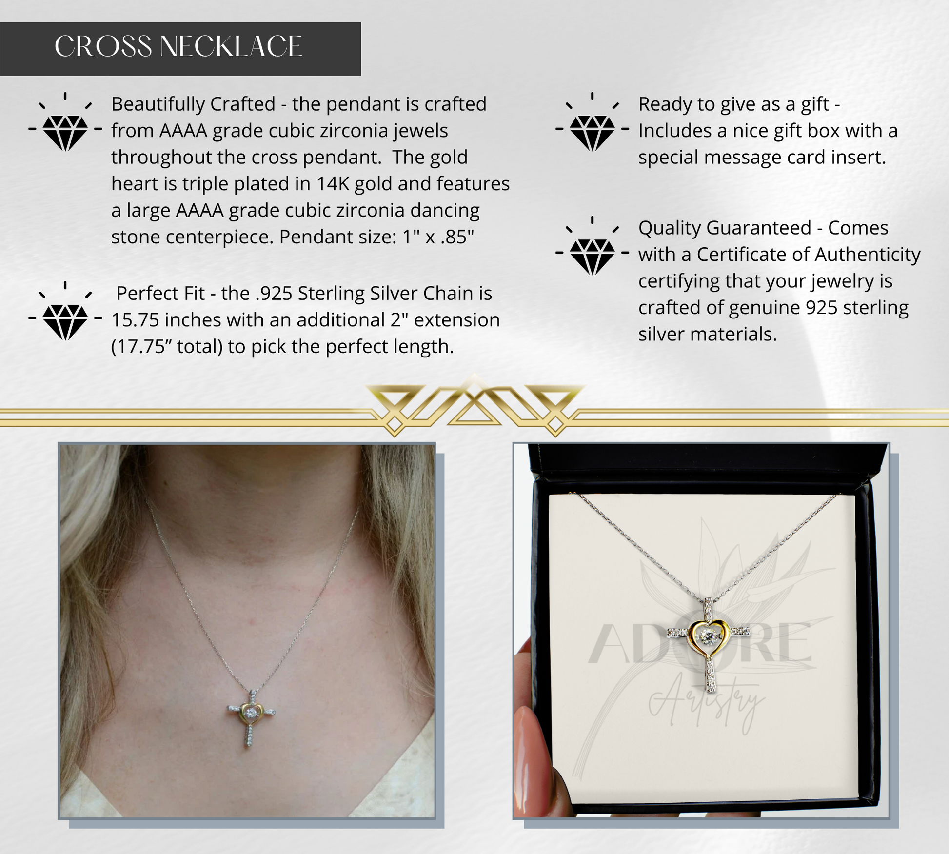 To My Queen You are Amazing Cross Necklace