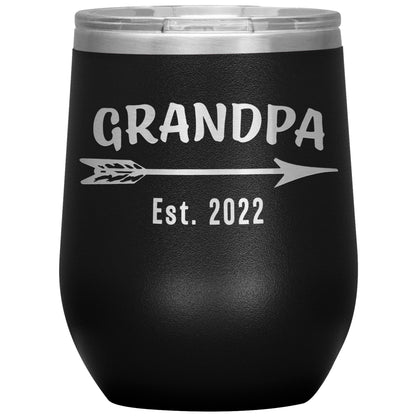 Grandpa EST 2022 Arrow Tumbler